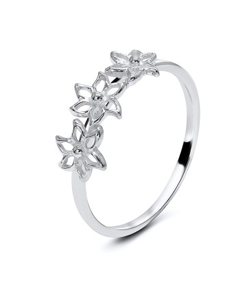 Triple Flower Silver Ring NSR-3207